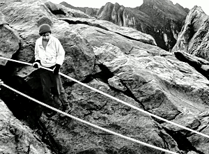 Kinabalu, Tiantom am Sicherungsseil