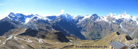 Panorama von der Edelweißspitze von SW nach W